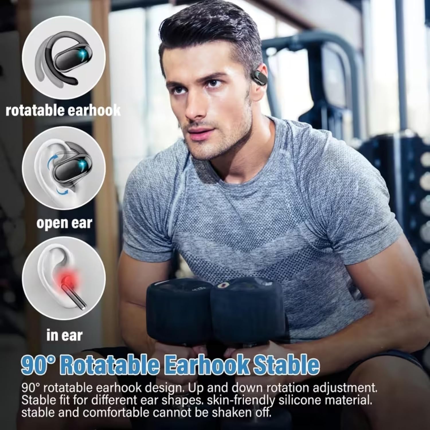 Open Ear Headphones and Wirele - Bone Conduction Running Headphones 评论和价格