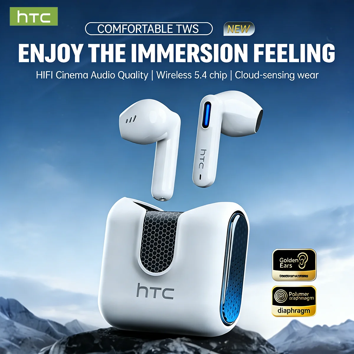HTC NE49 Bluetooth Earphones V - Type C Wired Earphones With Mic 评论和价格