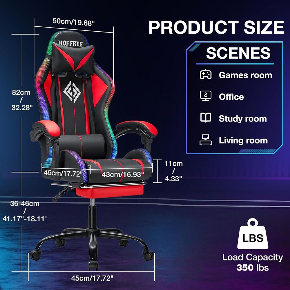 RGB Gaming Chair with Bluetoot - Speakers 评论和价格