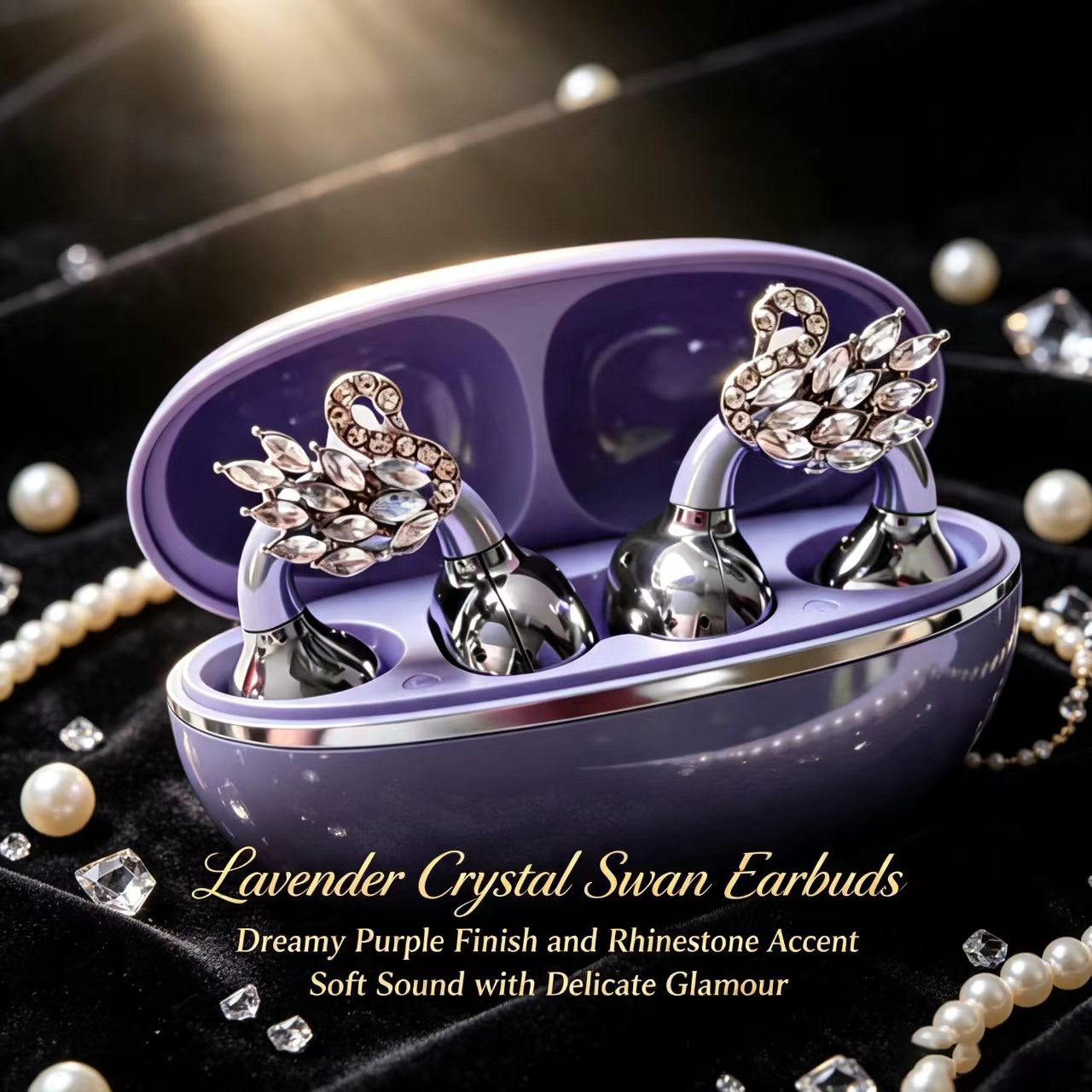 Fashion Swan Clip On Bluetooth - Type C Wired Earphones With Mic 评论和价格